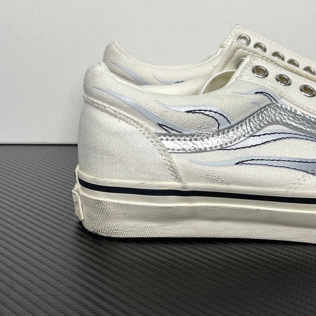 Vans Premium Old Skool 36 Archive Flame Marshmallow VN000D9RCCZ White Grey Black Sneakers