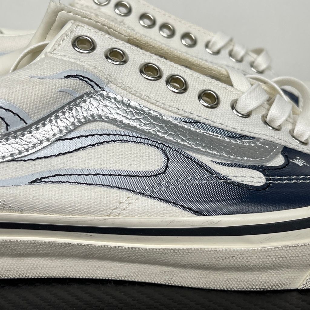 Vans Premium Old Skool 36 Archive Flame Marshmallow VN000D9RCCZ White Grey Black Sneakers