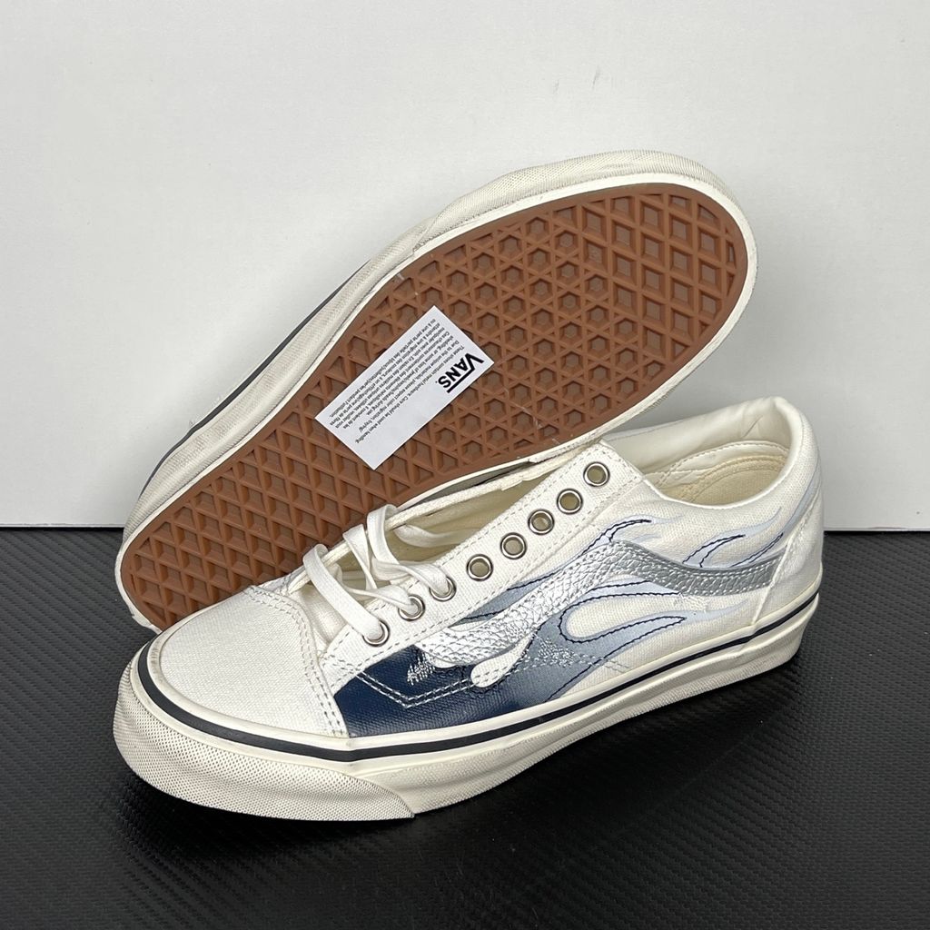 Vans Premium Old Skool 36 Archive Flame Marshmallow VN000D9RCCZ White Grey Black Sneakers