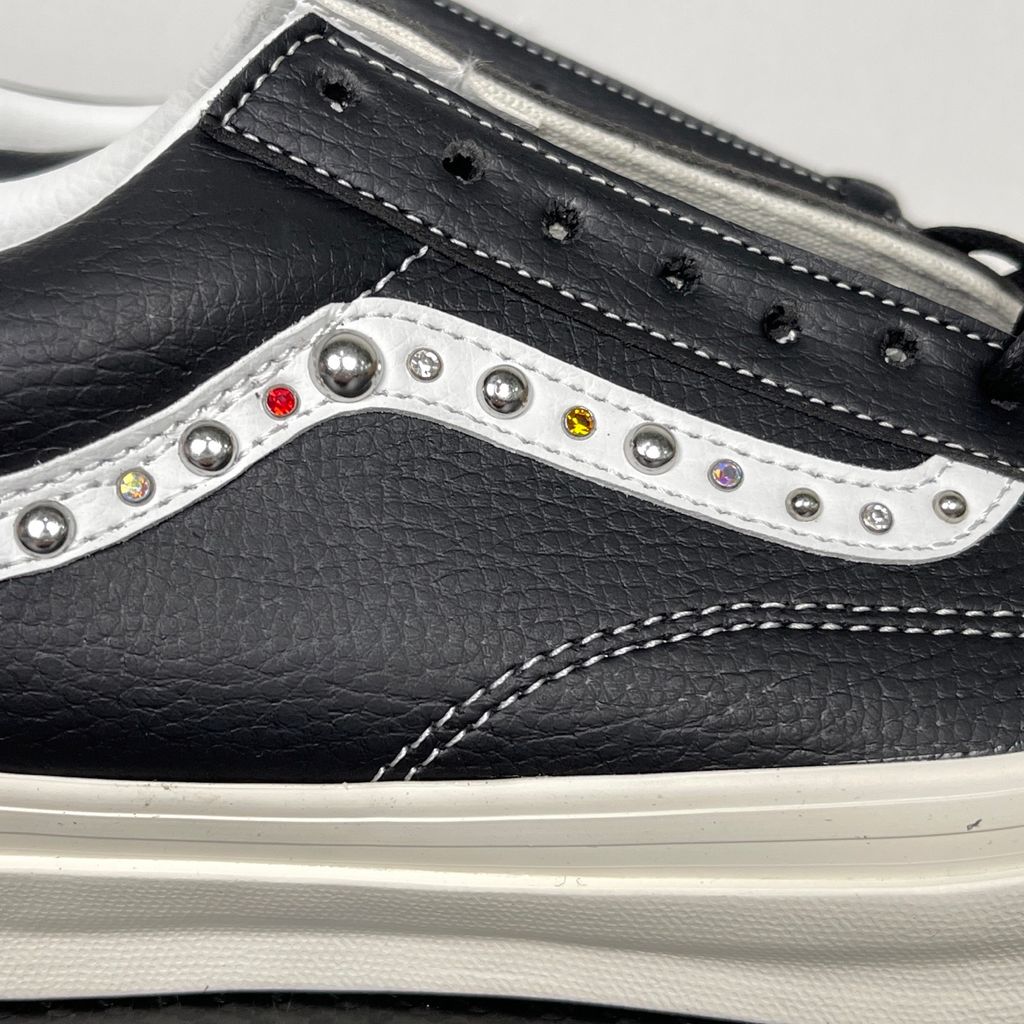 Vans LX Old Skool 36 Pearlized VN000D2RBA3 Black White Studded Sneakers