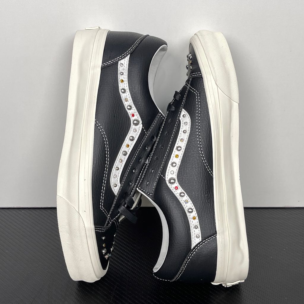 Vans LX Old Skool 36 Pearlized VN000D2RBA3 Black White Studded Sneakers