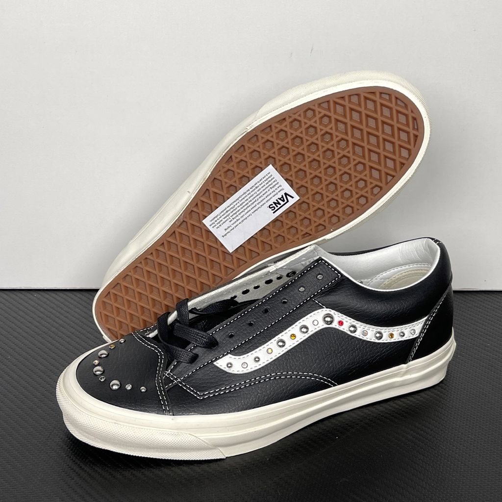 Vans LX Old Skool 36 Pearlized VN000D2RBA3 Black White Studded Sneakers