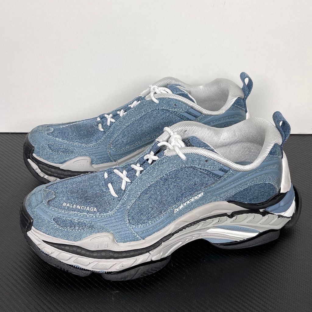 Balenciaga Triple S.2 Denim Sneaker 865849 WTSDN 4000 Blue Men's Sneakers