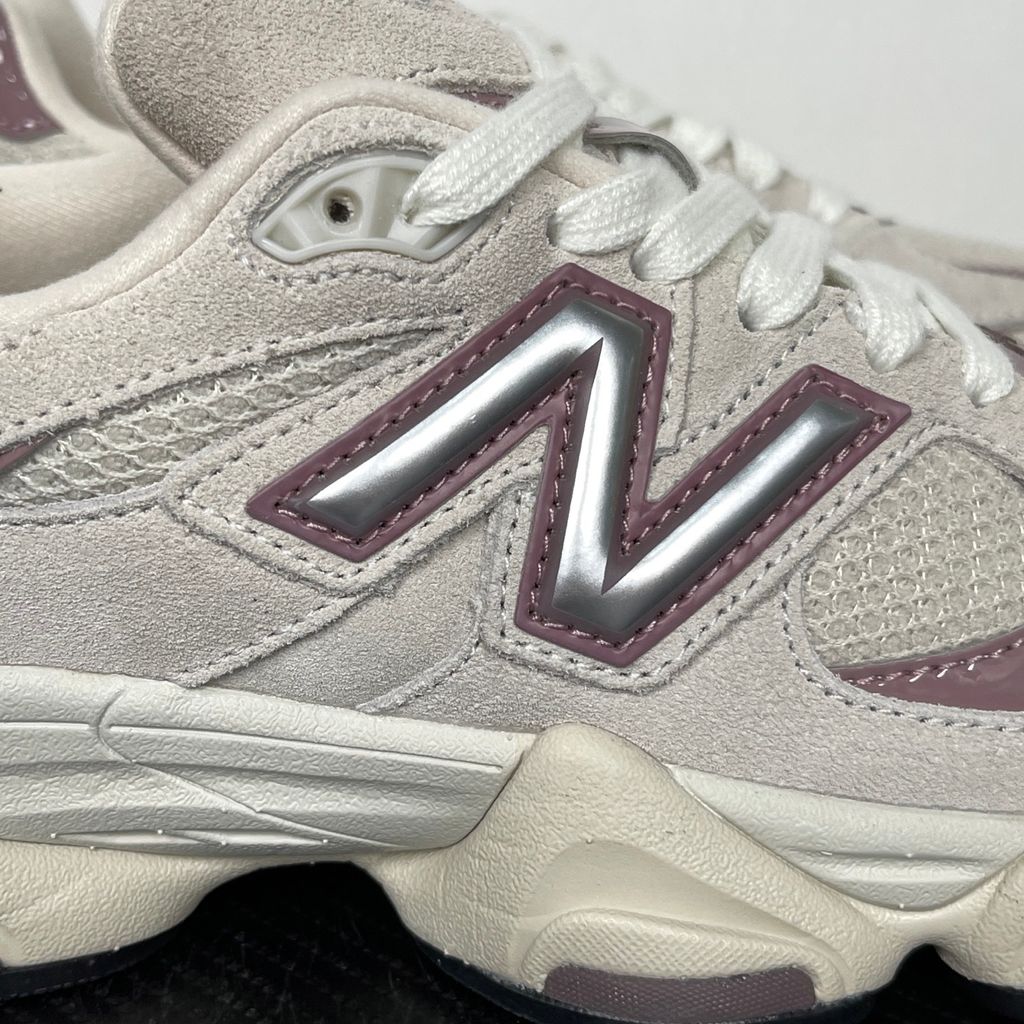 Shop New Balance 9060 U906068H in Sea Salt and Linen with suede and mesh construction, metallic silver branding, ABZORB and SBS cushioning.