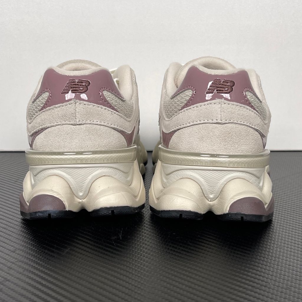 Shop New Balance 9060 U906068H in Sea Salt and Linen with suede and mesh construction, metallic silver branding, ABZORB and SBS cushioning.