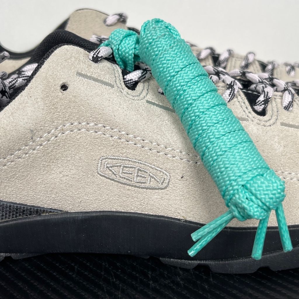Shop KEEN Jasper 1030557 in Birch and Black with suede upper, tongue-to-toe lacing, removable foam insole, Contoured Fit and non-marking rubber outsole.