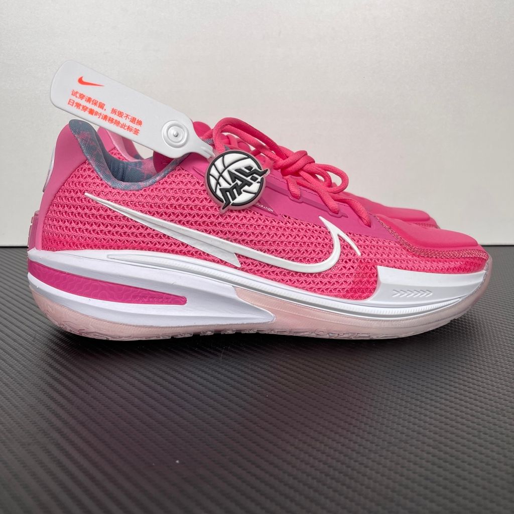 Shop Nike Air Zoom G.T. Cut 1 EP Unseen Hours Virginia CZ0176-600 in Pinksicle, White and Hyper Pink with React, Air Zoom Strobel and heel Zoom Air.