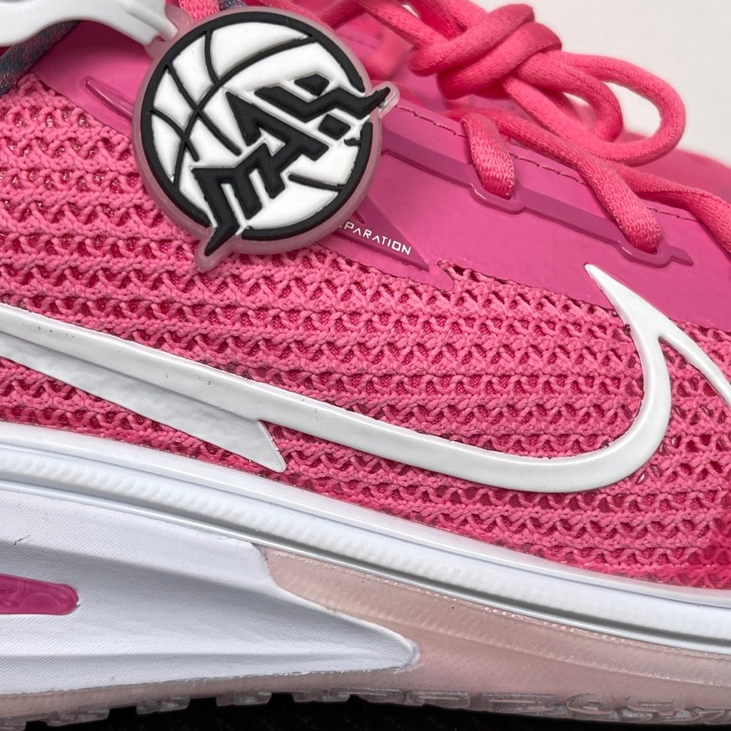 Shop Nike Air Zoom G.T. Cut 1 EP Unseen Hours Virginia CZ0176-600 in Pinksicle, White and Hyper Pink with React, Air Zoom Strobel and heel Zoom Air.