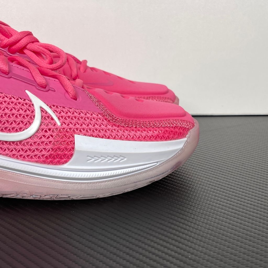 Shop Nike Air Zoom G.T. Cut 1 EP Unseen Hours Virginia CZ0176-600 in Pinksicle, White and Hyper Pink with React, Air Zoom Strobel and heel Zoom Air.