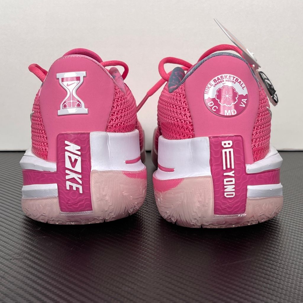 Shop Nike Air Zoom G.T. Cut 1 EP Unseen Hours Virginia CZ0176-600 in Pinksicle, White and Hyper Pink with React, Air Zoom Strobel and heel Zoom Air.