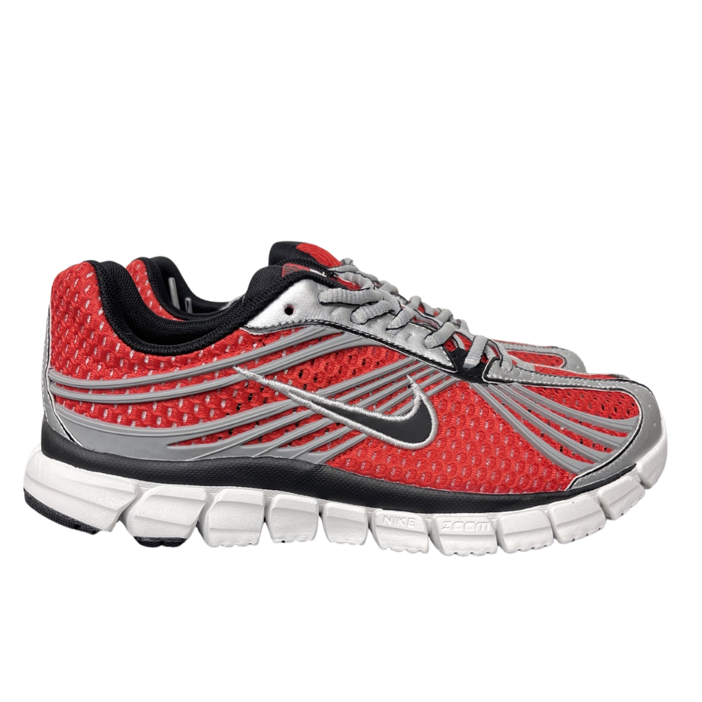 Shop Nike Zoom Skylon 11 IU7360-600 in University Red, Metallic Silver, White and Black with Air Zoom cushioning, Cushlon midsole and breathable mesh upper.