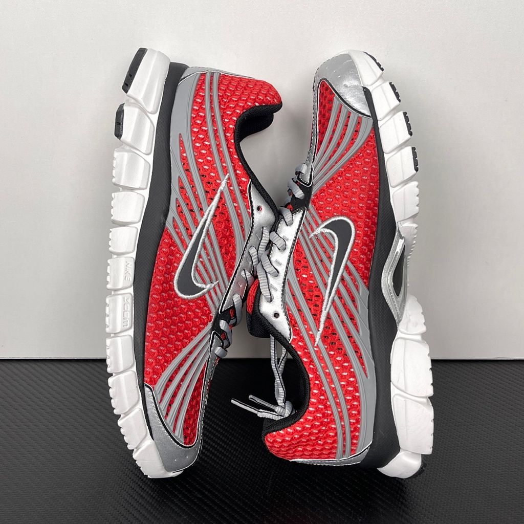 Shop Nike Zoom Skylon 11 IU7360-600 in University Red, Metallic Silver, White and Black with Air Zoom cushioning, Cushlon midsole and breathable mesh upper.