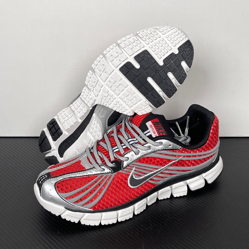 Shop Nike Zoom Skylon 11 IU7360-600 in University Red, Metallic Silver, White and Black with Air Zoom cushioning, Cushlon midsole and breathable mesh upper.