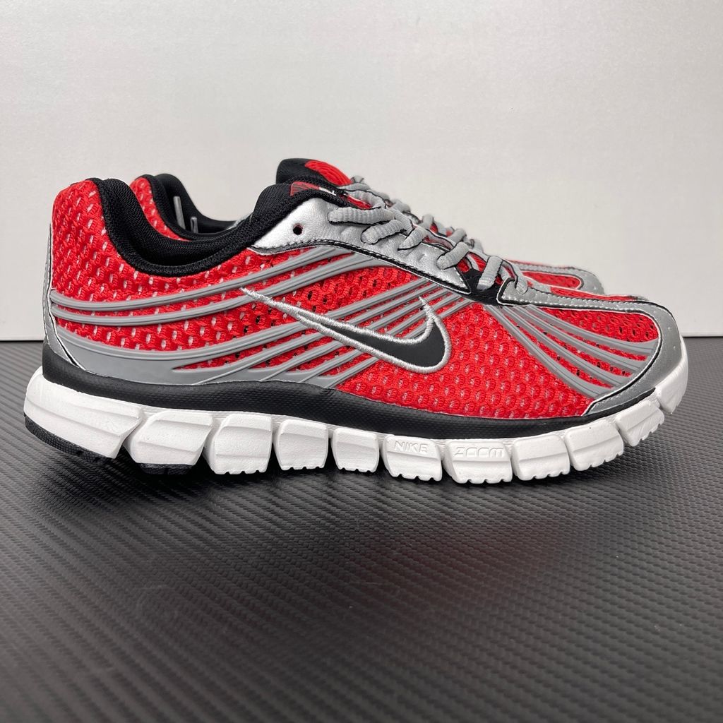 Shop Nike Zoom Skylon 11 IU7360-600 in University Red, Metallic Silver, White and Black with Air Zoom cushioning, Cushlon midsole and breathable mesh upper.