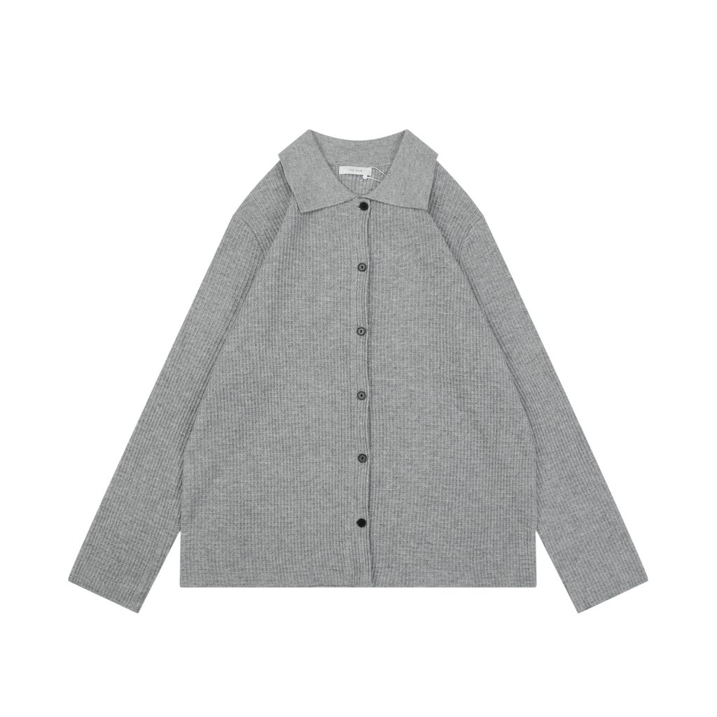 The Row Merino Wool Blend Waffle Cardigan
