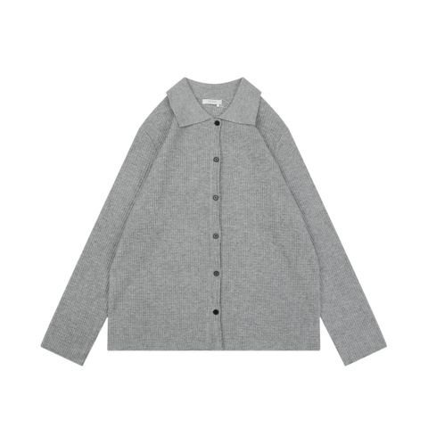 The Row Merino Wool Blend Waffle Cardigan