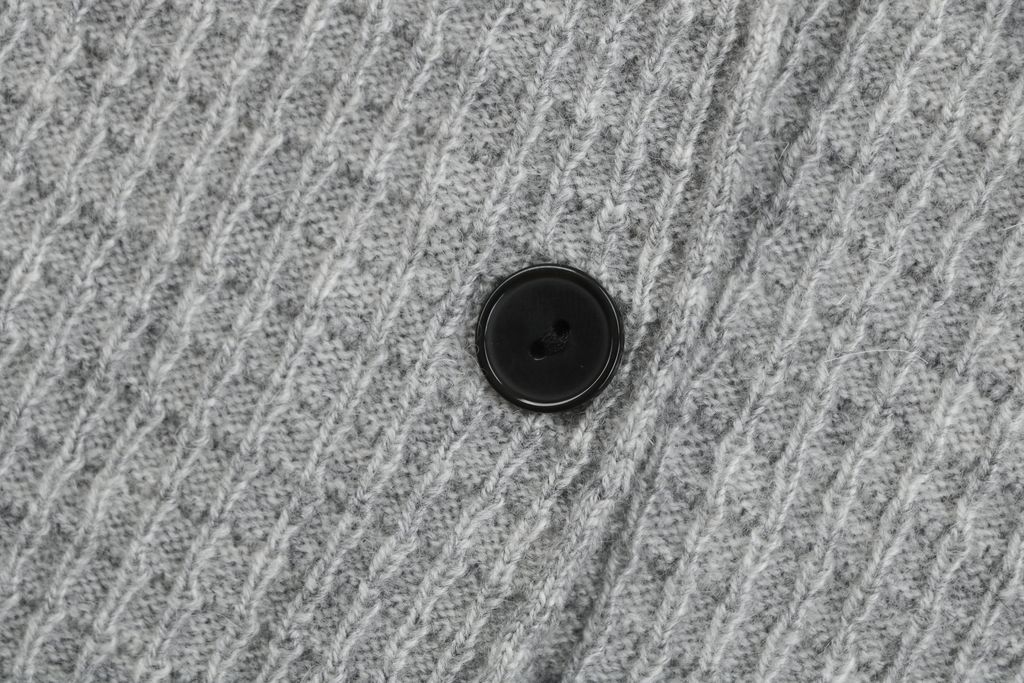 The Row Natural Horn Button Relaxed Wool Cardigan