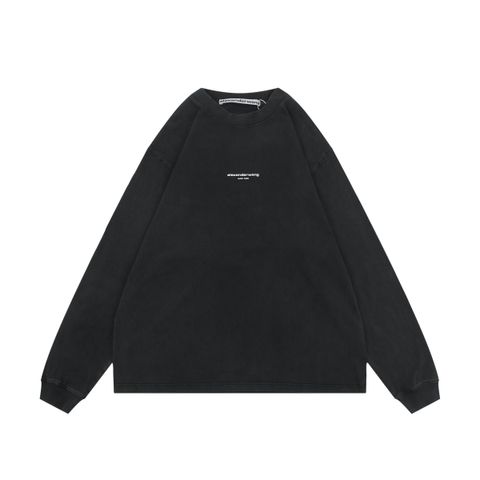 Alexander Wang Washed Logo Long Sleeve Sweatshirt