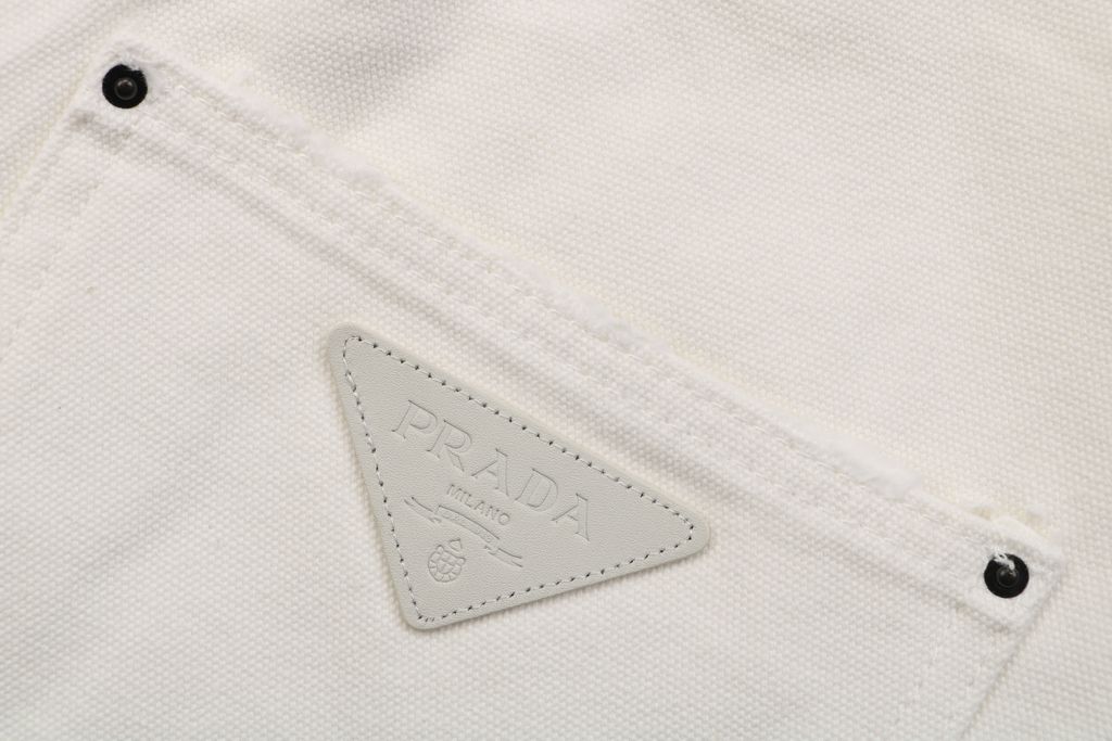 Prada Cowhide Triangle Badge Vintage Workwear Jeans