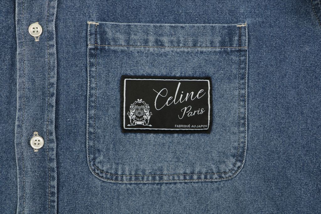 CELINE Washed Double Pocket Denim Shirt