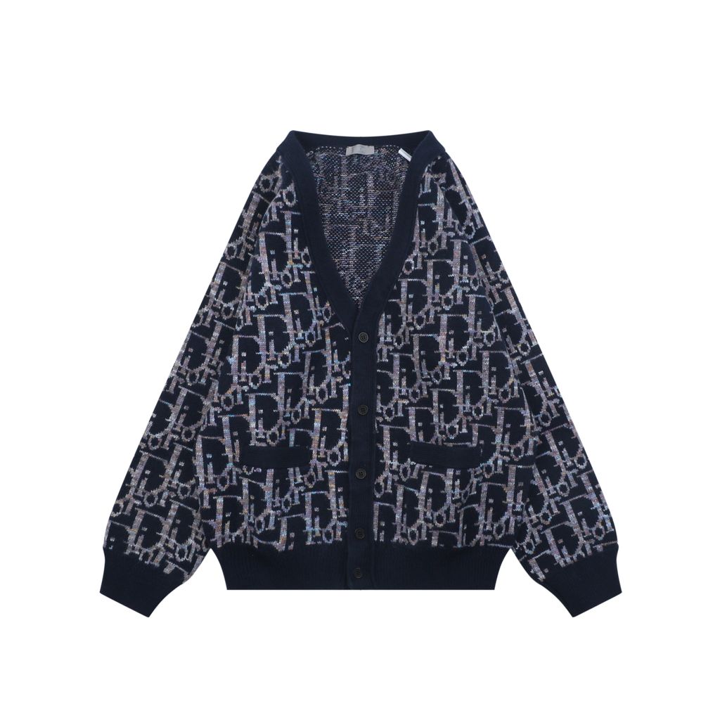 Christian Dior Gradient All-Over Cardigan Sweater