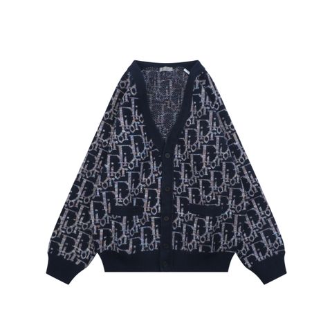 Christian Dior Gradient All-Over Cardigan Sweater
