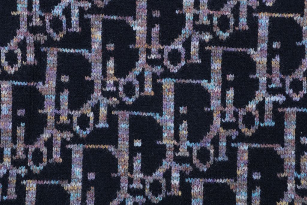 Dior Relaxed All-Over Pattern Knit Cardigan