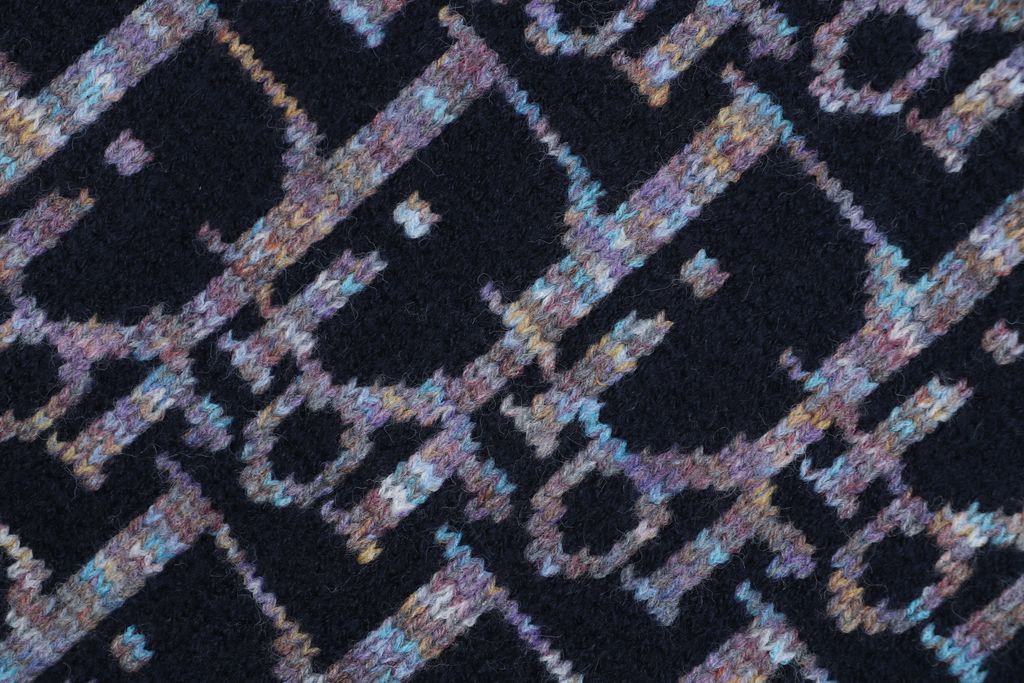 Dior Relaxed All-Over Pattern Knit Cardigan