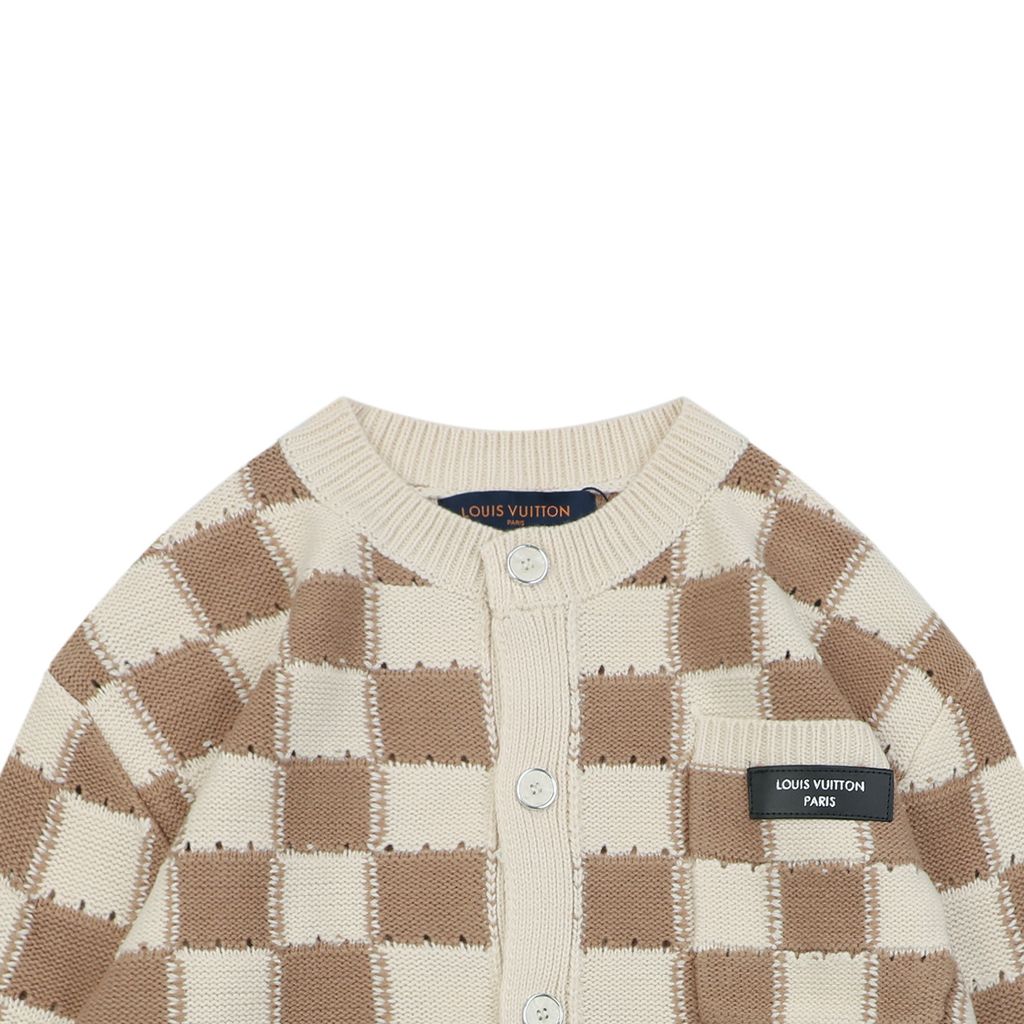 Louis Vuitton Openwork Jacquard Knit Cardigan