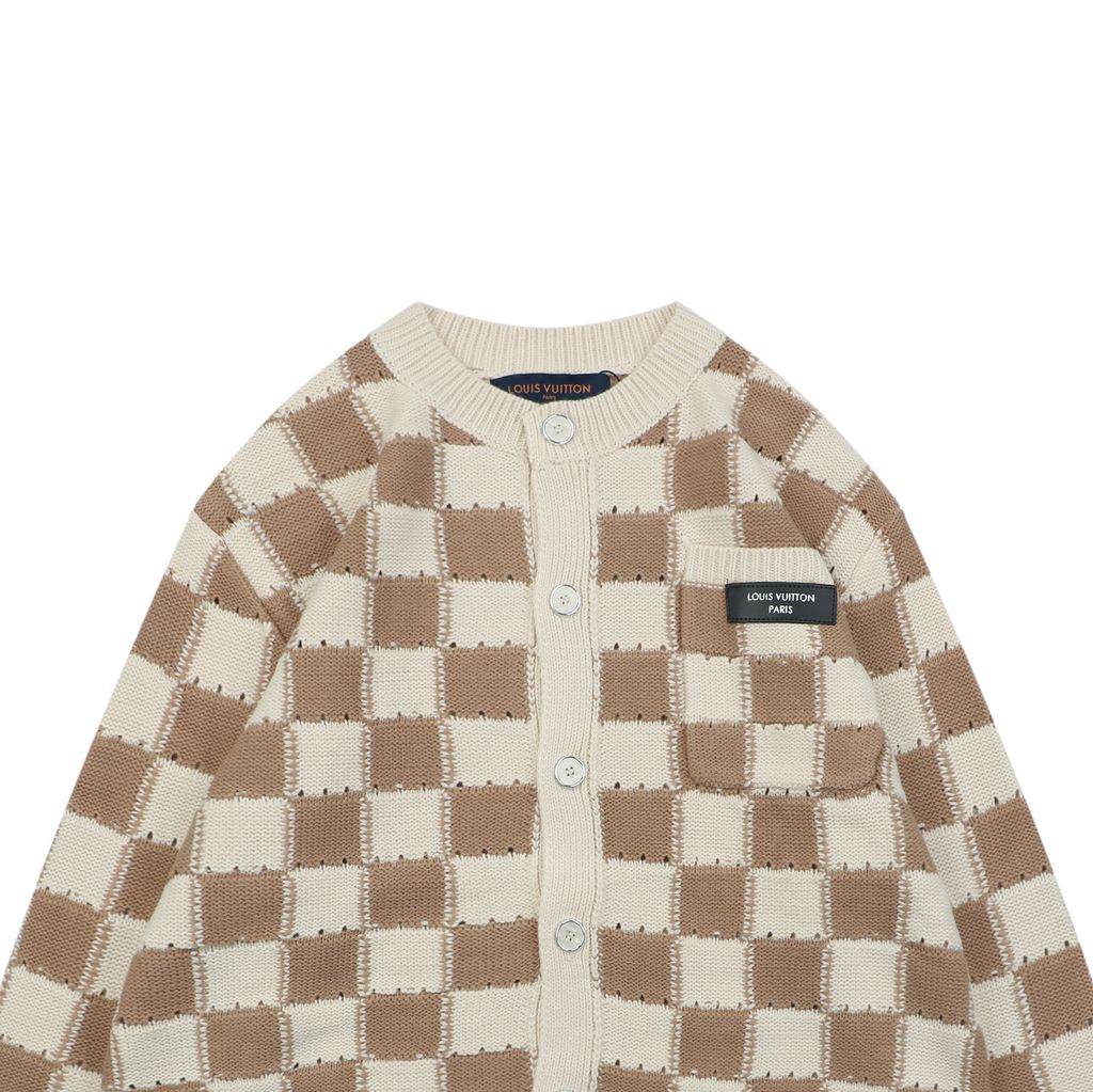 Louis Vuitton Openwork Jacquard Knit Cardigan
