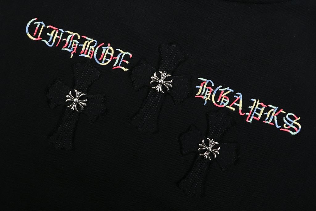 Chrome Hearts Colorful Collar Letter Oversized Crewneck