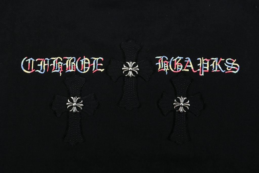 Chrome Hearts Colorful Collar Letter Oversized Crewneck