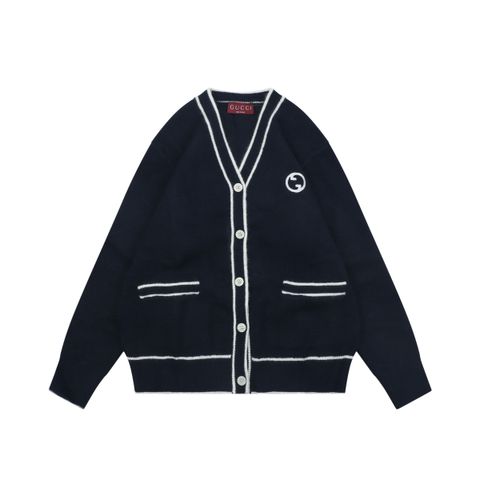 Gucci Double G Navy Cardigan Jacket