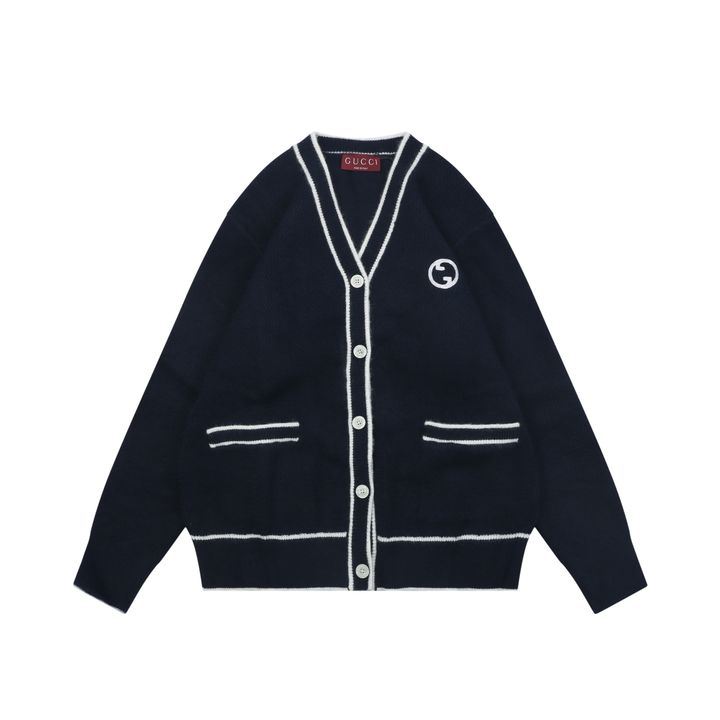 Gucci Double G Navy Cardigan Jacket