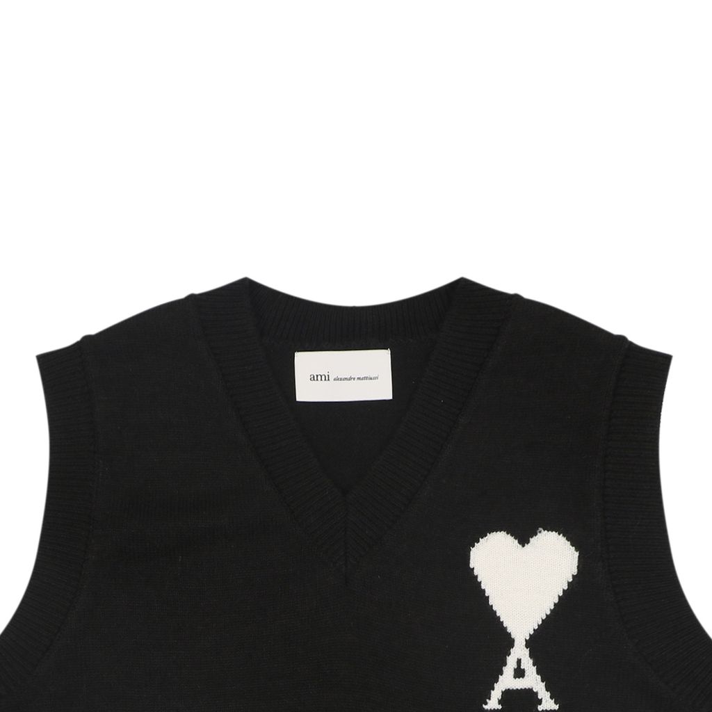 AMI Paris 7-Gauge Merino Wool Blend Sweater Vest