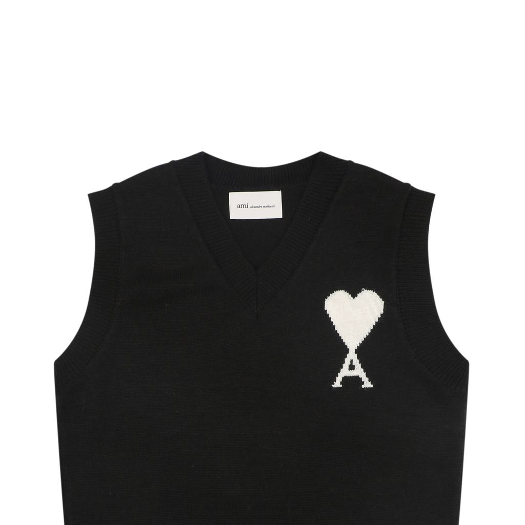 AMI Paris 7-Gauge Merino Wool Blend Sweater Vest
