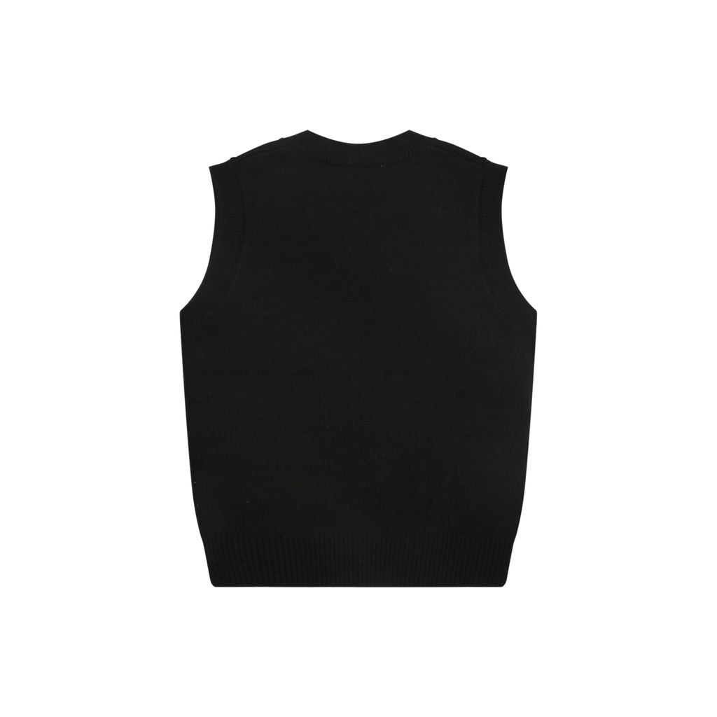 AMI Paris Heart Knit Vest Black