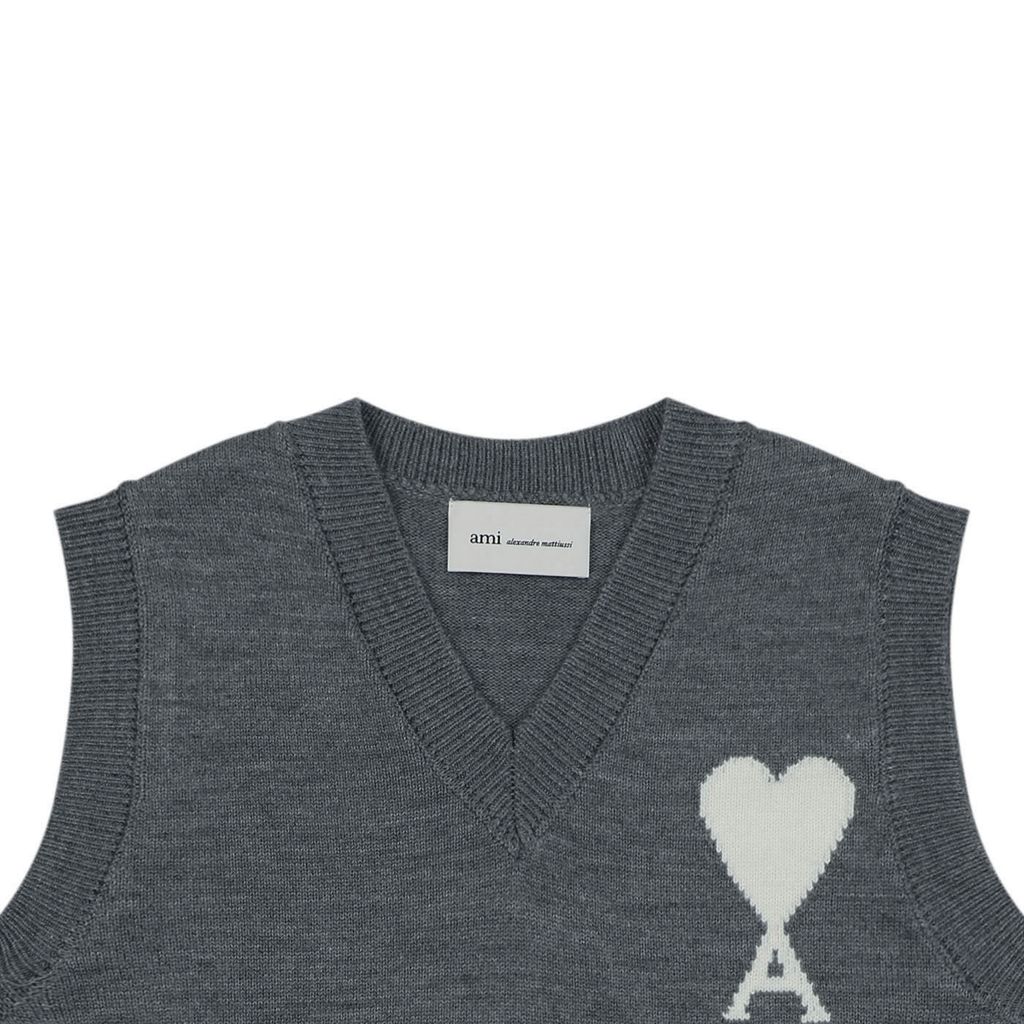 AMI Paris 7-Gauge Merino Wool Blend Sweater Vest
