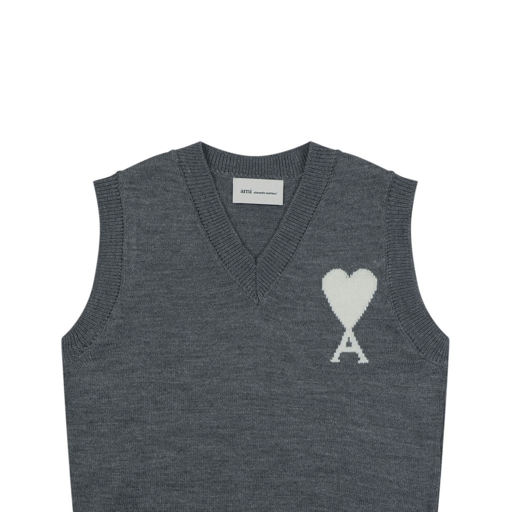 AMI Paris 7-Gauge Merino Wool Blend Sweater Vest