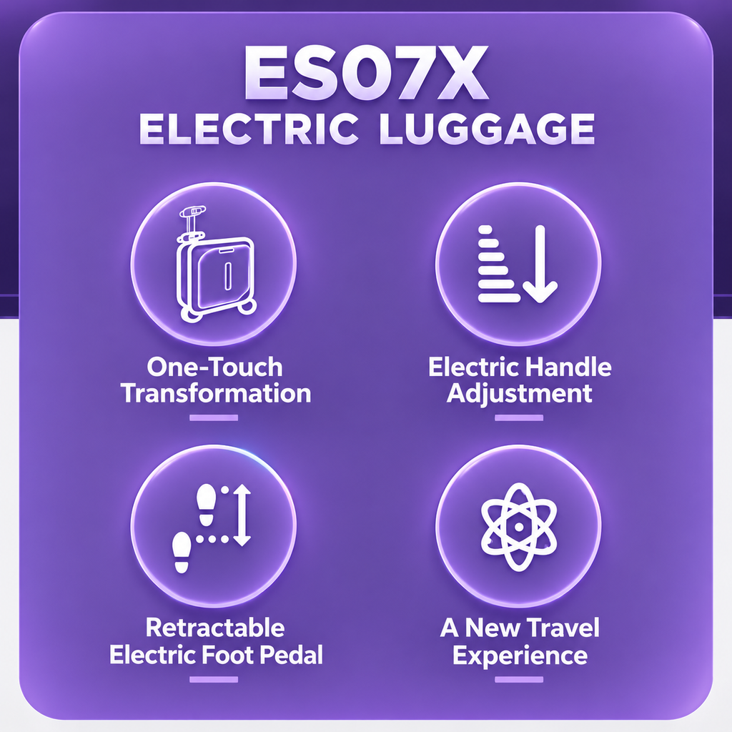 BEKE ES07X Smart Electric Ride-On Suitcase 28L Space Silver BEKE ES07X electric rideable luggage 250W motor 91.25Wh battery BEKE ES07X smart ride-on suitcase Phantom Black TSA lock USB Type-C