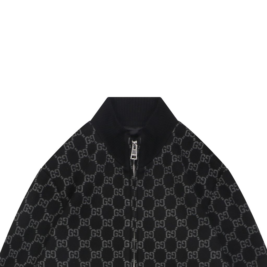Gucci Relaxed Baseball Collar Jacquard Outerwear