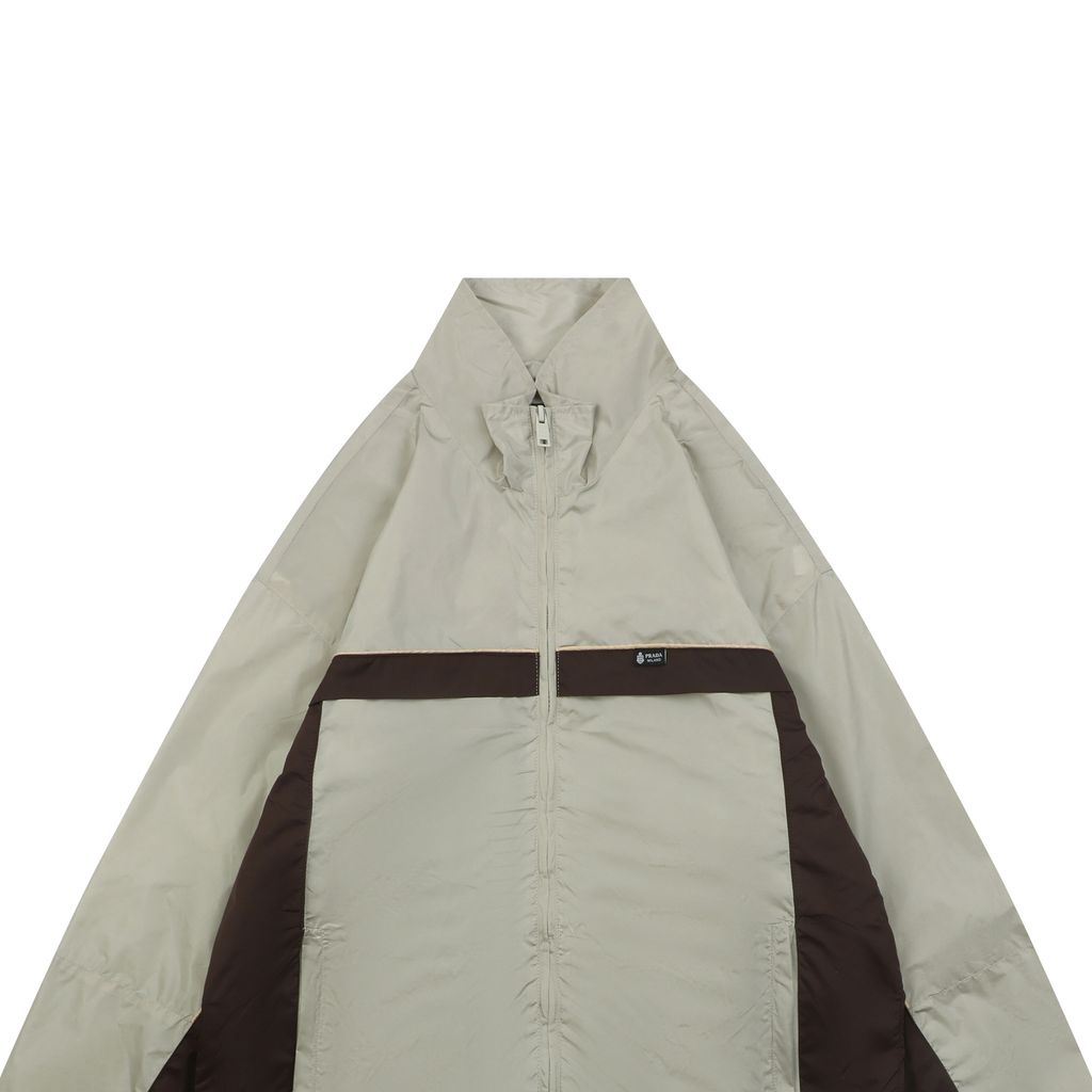Prada Adjustable Hem Stand Collar Nylon Outerwear