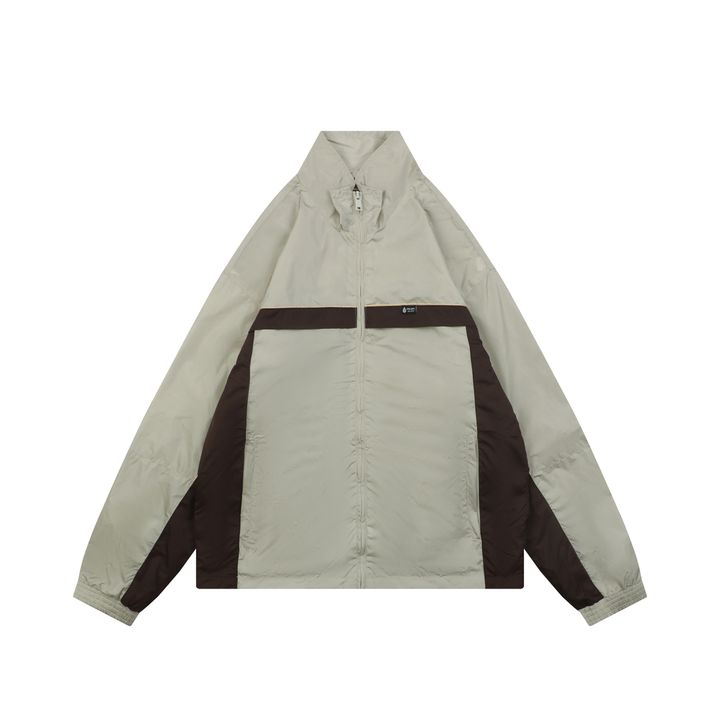 Prada Color-Block High-Neck Recycled Nylon Jacket