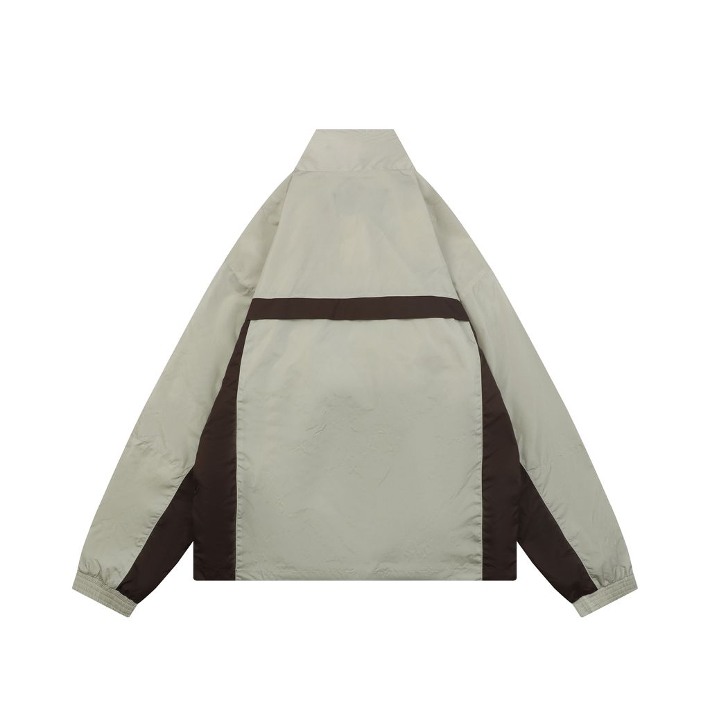 Prada Color-Block High-Neck Recycled Nylon Jacket