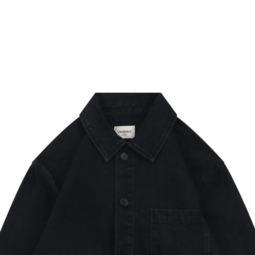 Saint Laurent High-Density Cotton Canvas Overshirt