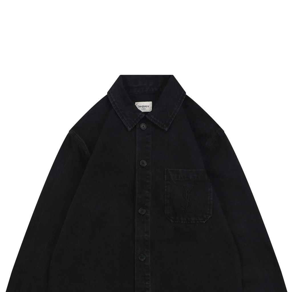 Saint Laurent High-Density Cotton Canvas Overshirt