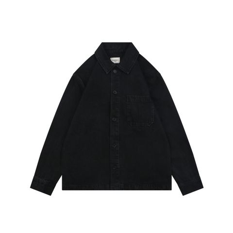 YSL Tonal Pocket Letter Embroidered Shirt Jacket