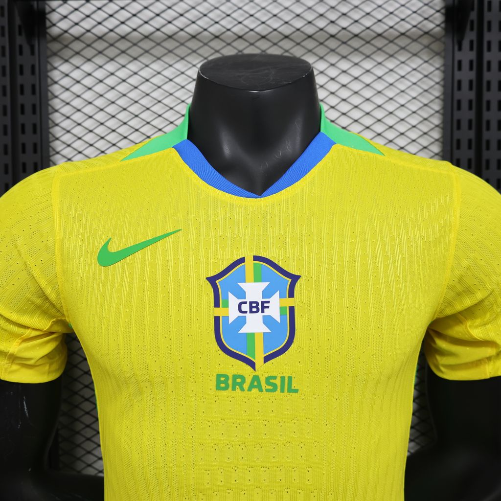 Brazil Player Fit Home Soccer Shirt