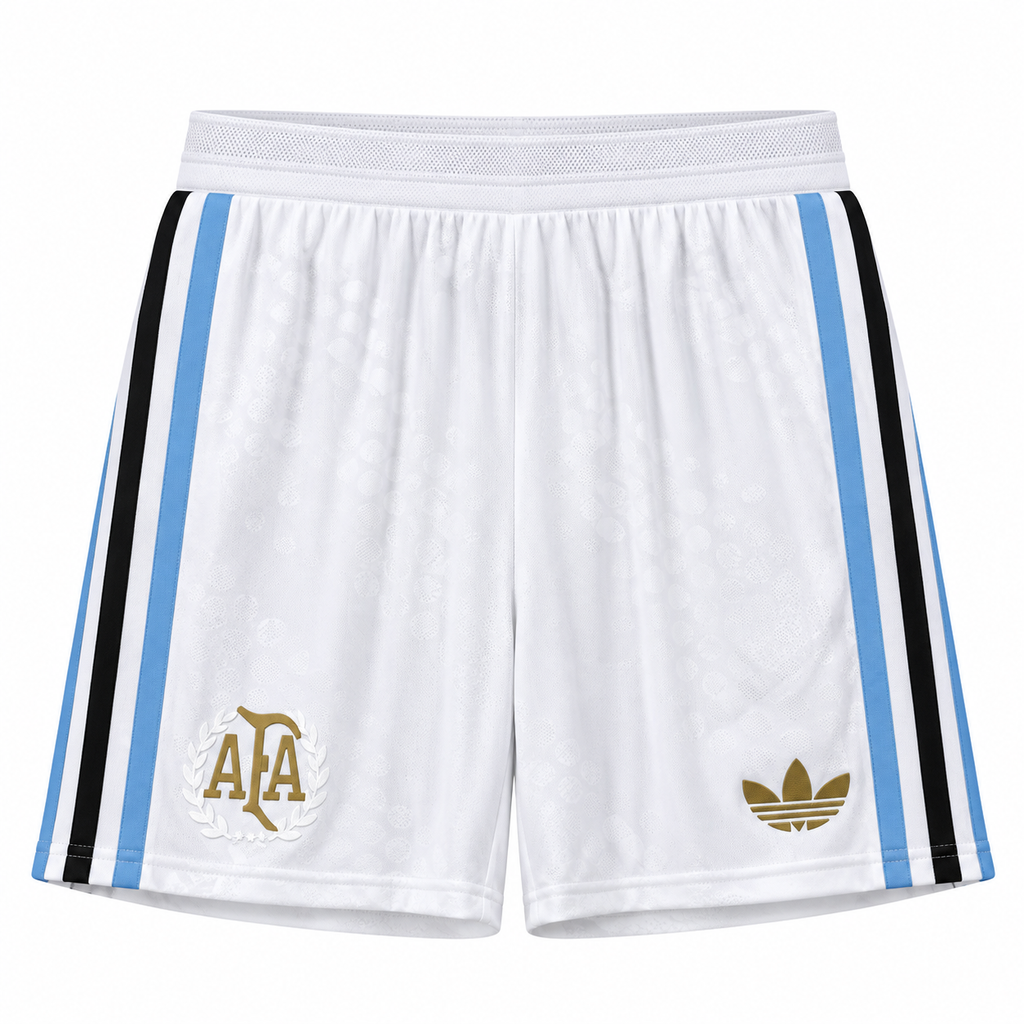 Argentina White Player Version Football Shorts