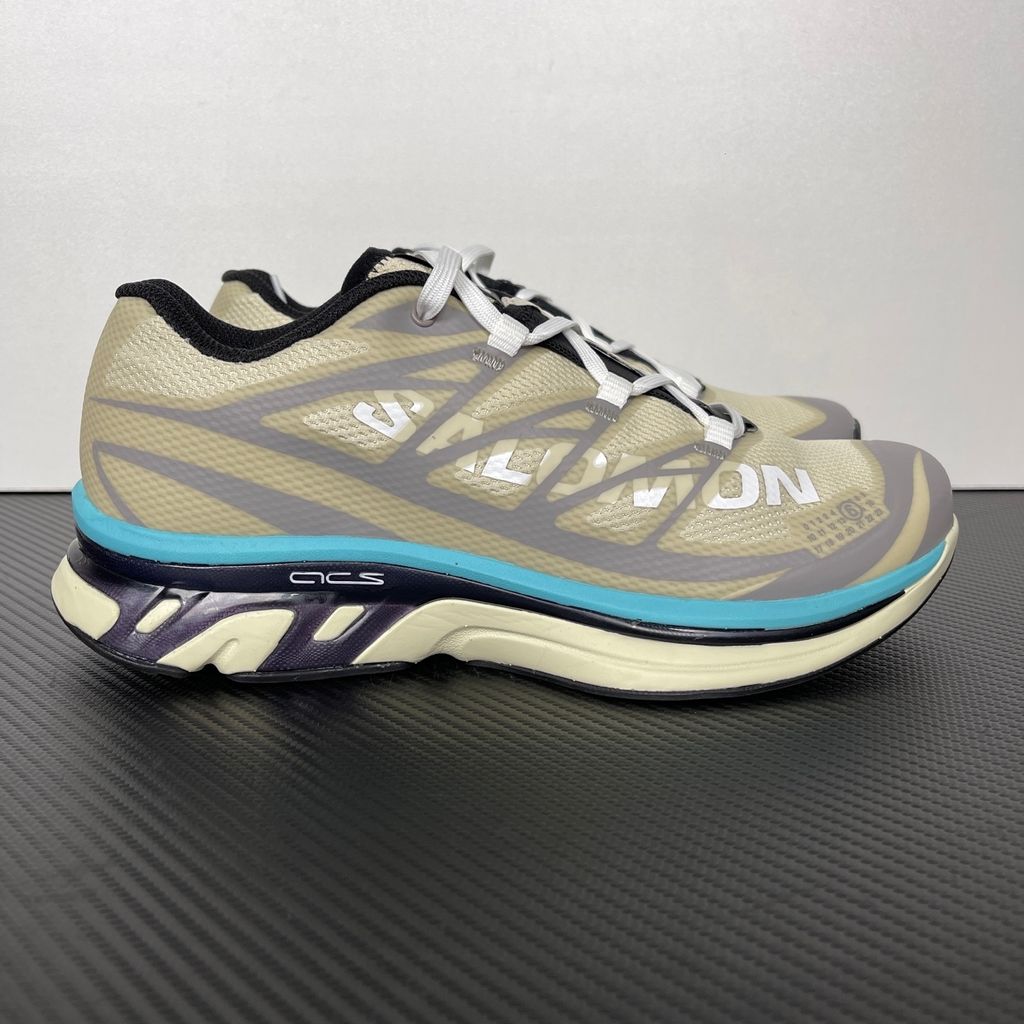 Shop MM6 Maison Margiela x Salomon XT-MM6 L49199900 in Aspargus Green, Gull and Blue Curacao with Agile Chassis, EnergyCell+ cushioning and EndoFit.